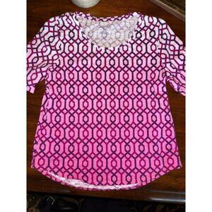 CHICOS watercolor tee size M (8)